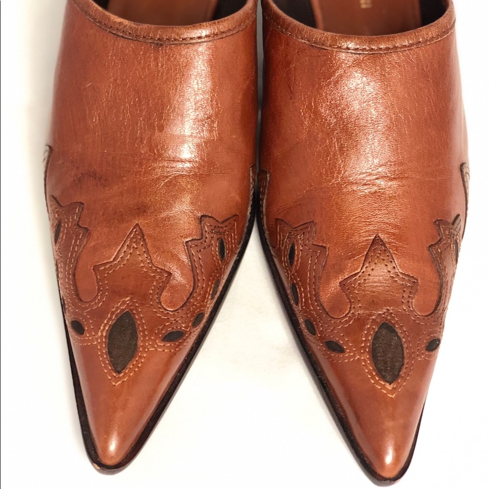 Antonio Melani Leather Mule-Glove Fit Size 8